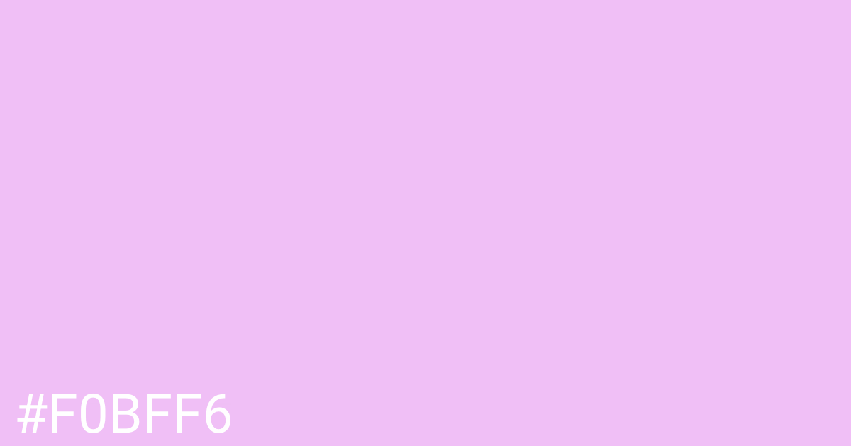 Hex color #f0bff6 graphic