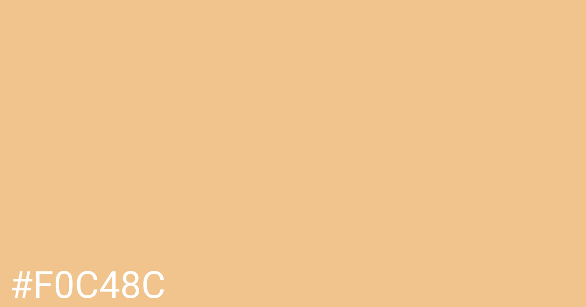 Hex color #f0c48c graphic