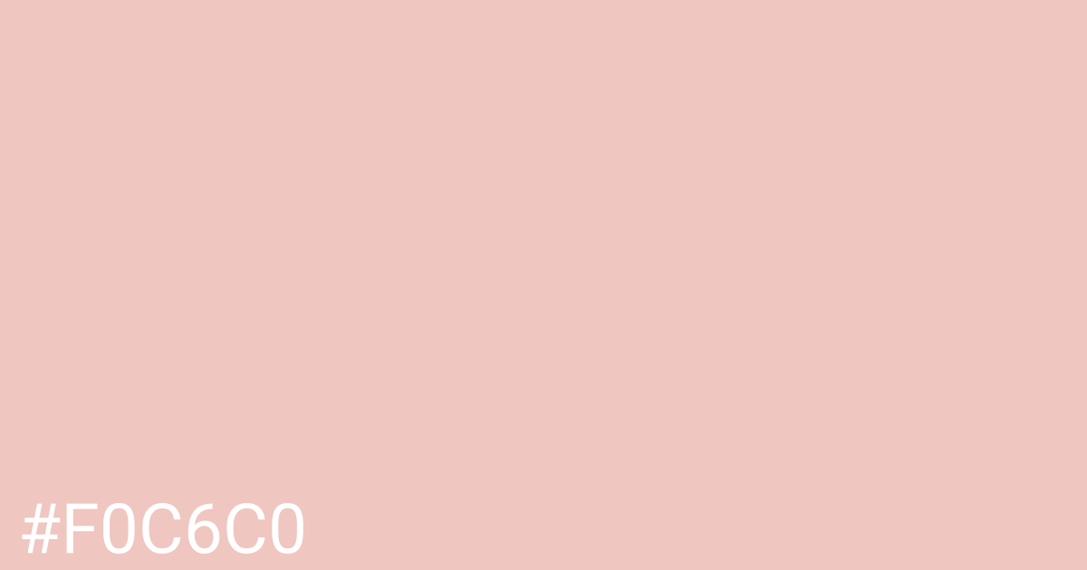 Hex color #f0c6c0 graphic