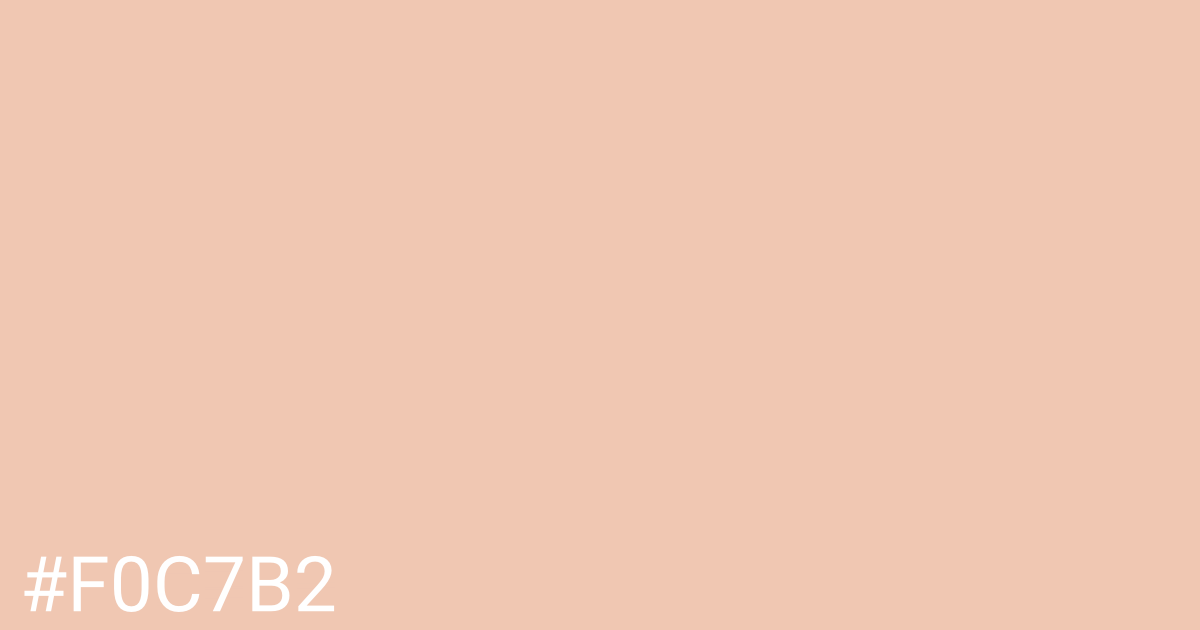 Hex color #f0c7b2 graphic