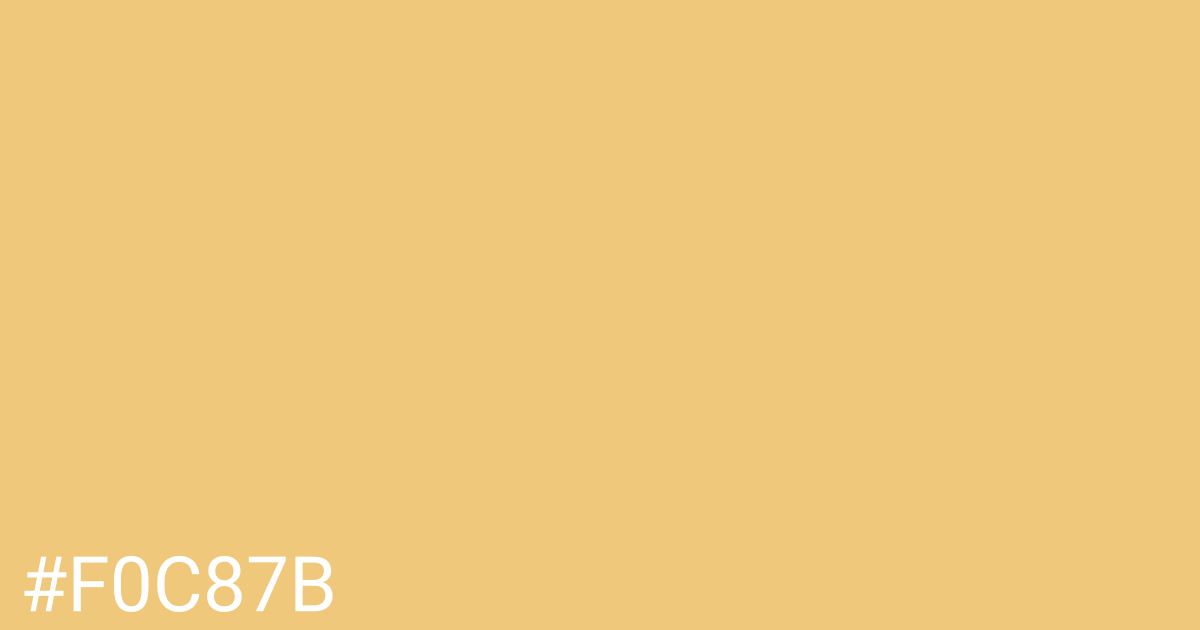 Hex color #f0c87b graphic