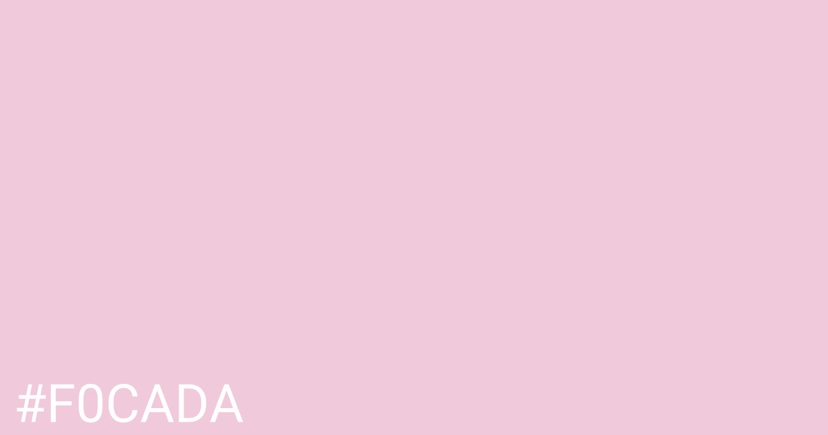 Hex color #f0cada graphic