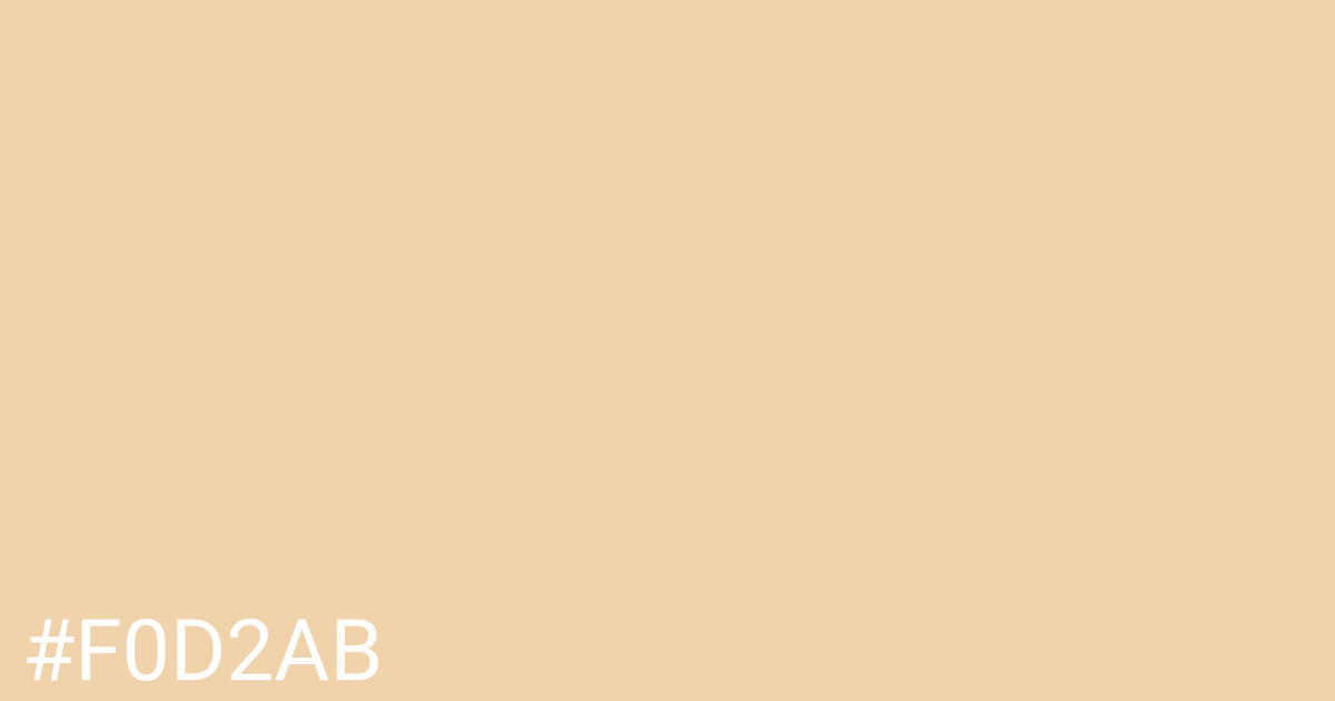 Hex color #f0d2ab graphic