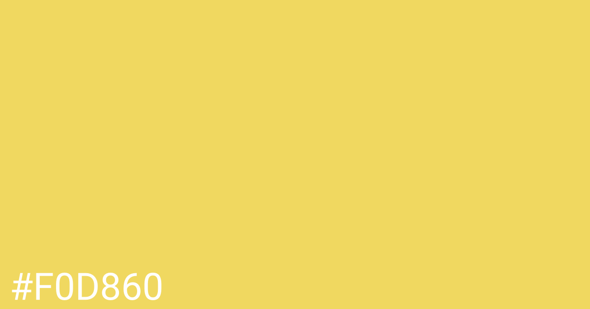 Hex color #f0d860 graphic