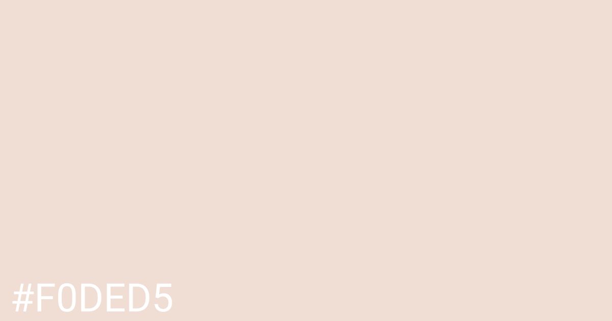 Hex color #f0ded5 graphic