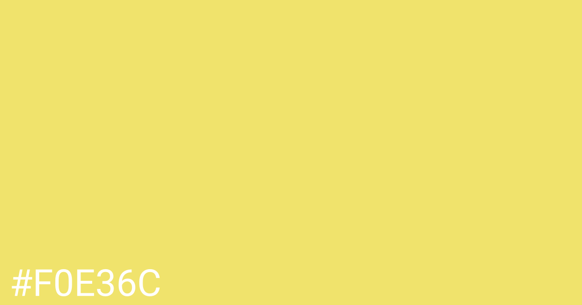 Hex color #f0e36c graphic