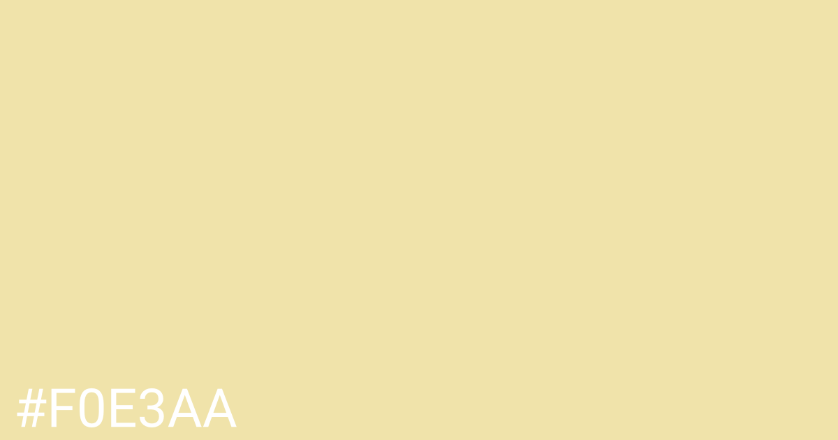 Hex color #f0e3aa graphic