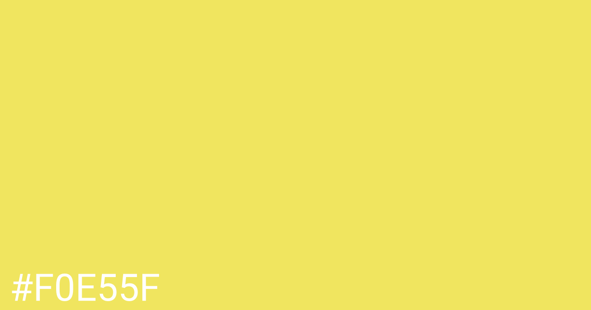 Hex color #f0e55f graphic