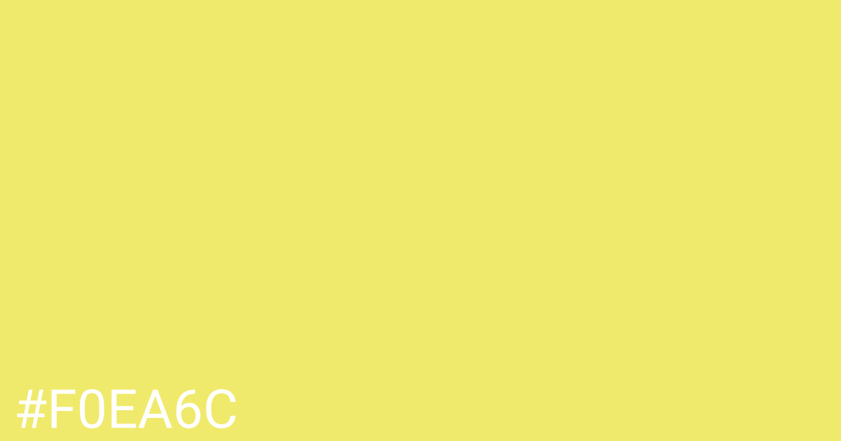 Hex color #f0ea6c graphic