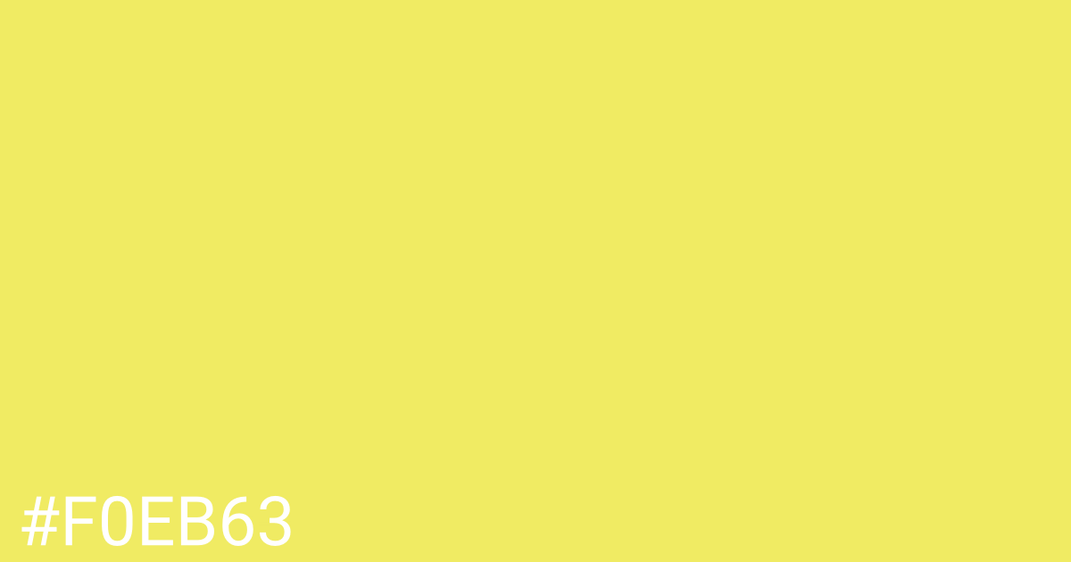 Hex color #f0eb63 graphic