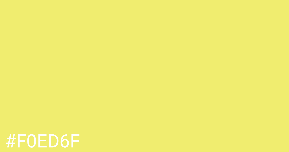 Hex color #f0ed6f graphic