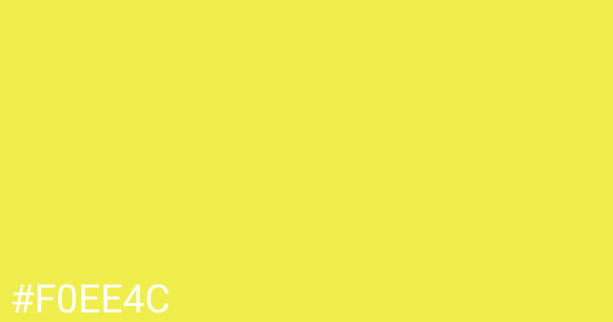 Hex color #f0ee4c graphic