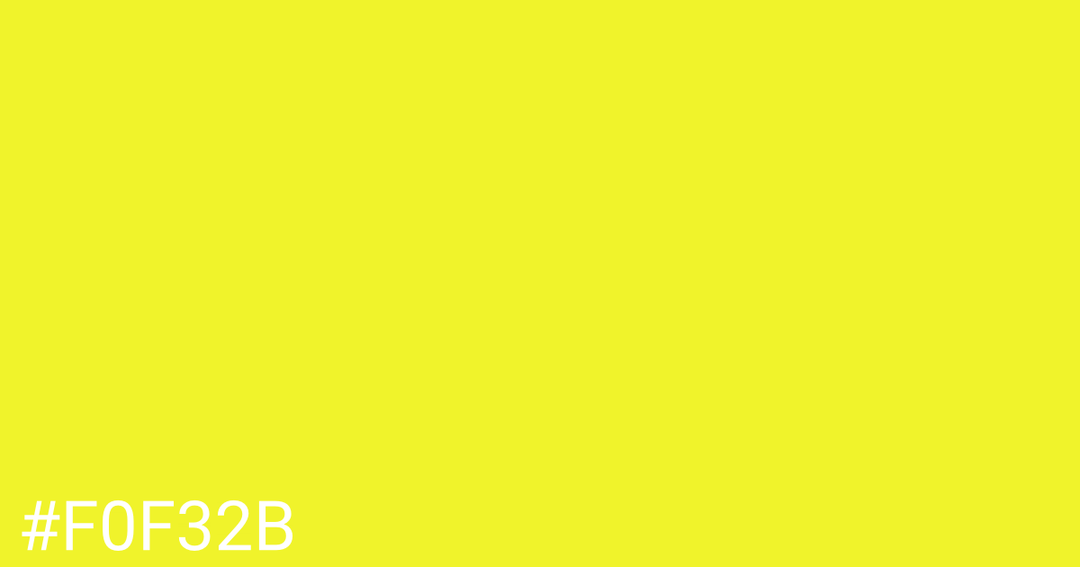 Hex color #f0f32b graphic
