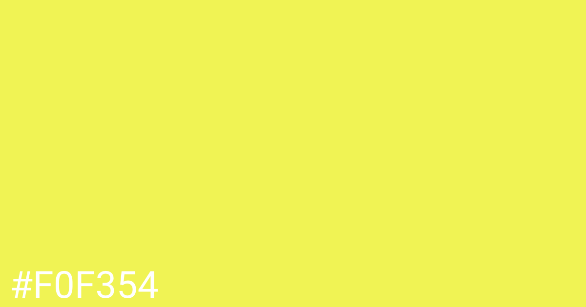 Hex color #f0f354 graphic