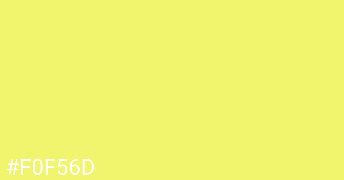 Hex color #f0f56d graphic