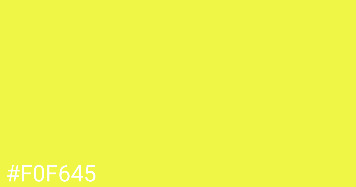 Hex color #f0f645 graphic