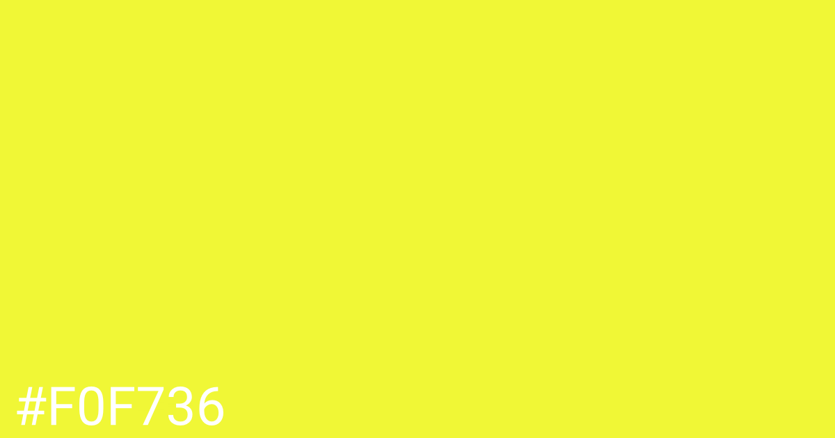 Hex color #f0f736 graphic