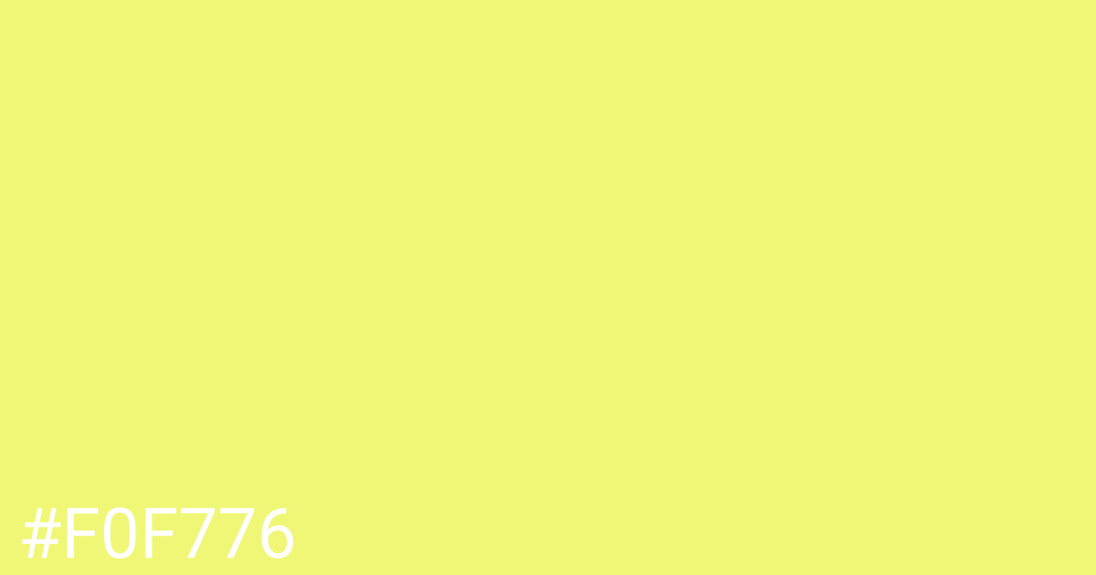 Hex color #f0f776 graphic