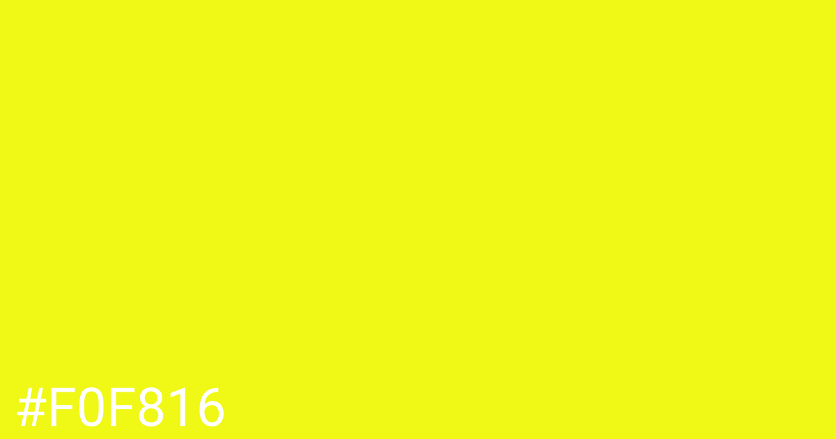 Hex color #f0f816 graphic