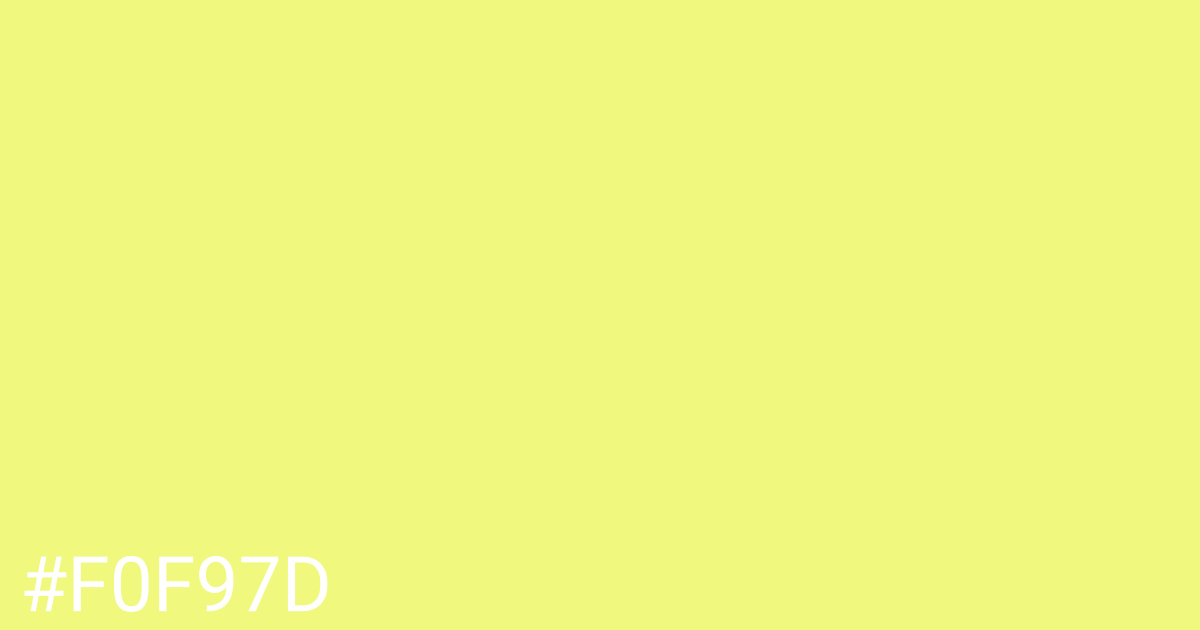 Hex color #f0f97d graphic