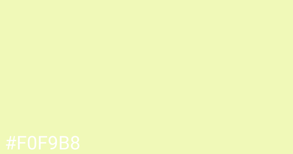 Hex color #f0f9b8 graphic