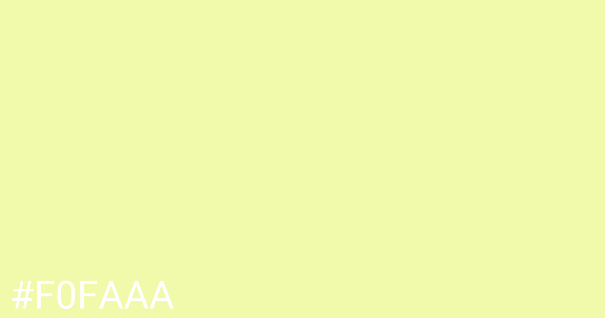 Hex color #f0faaa graphic