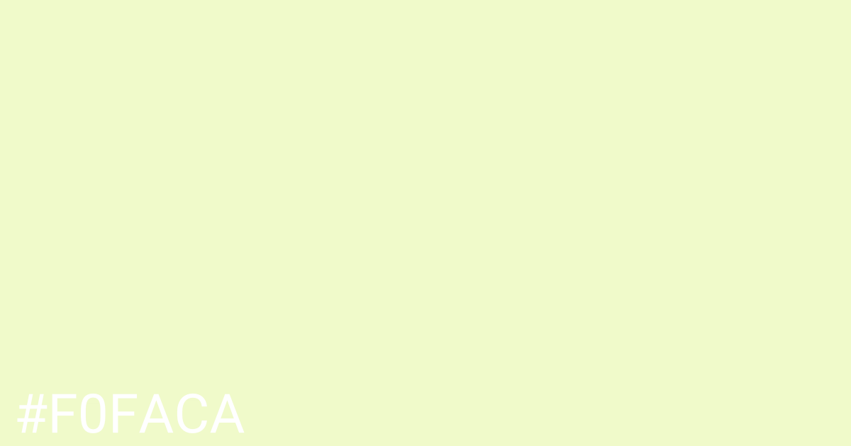 Hex color #f0faca graphic