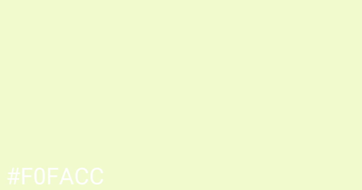 Hex color #f0facc graphic