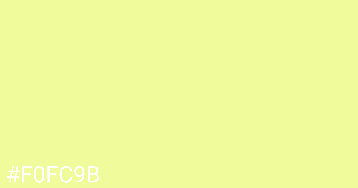 Hex color #f0fc9b graphic