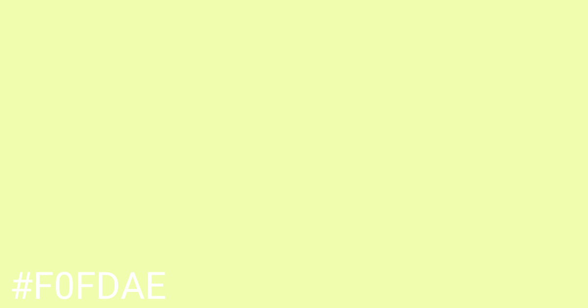 Hex color #f0fdae graphic