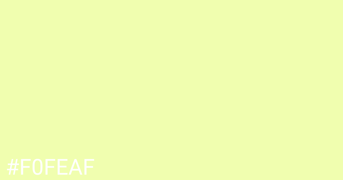 Hex color #f0feaf graphic