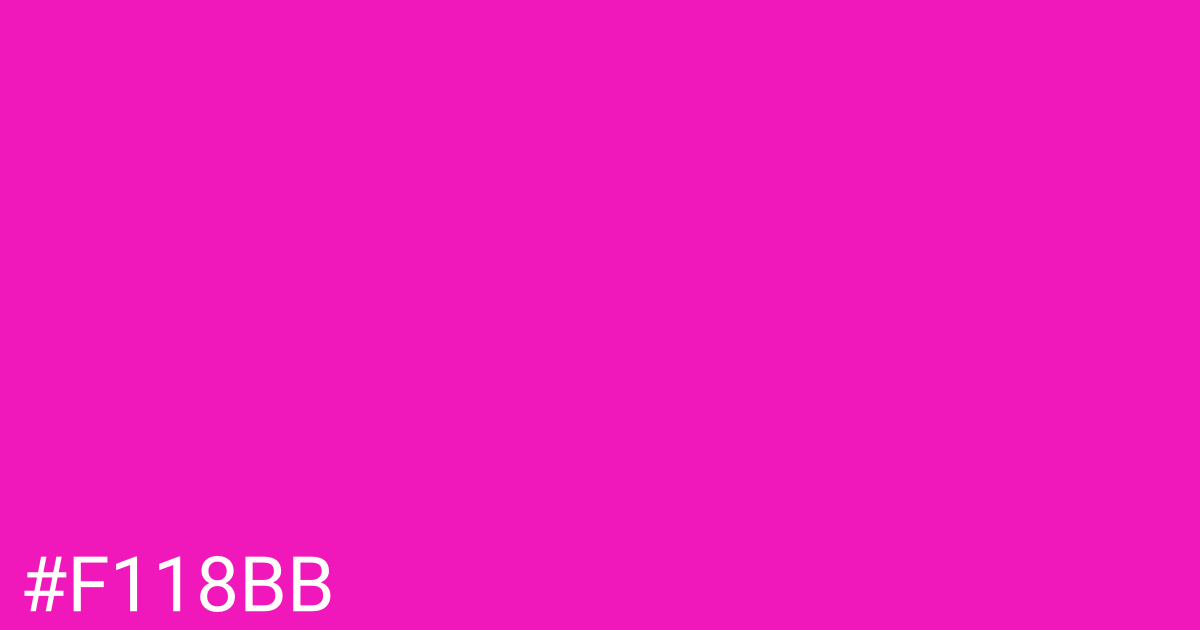 Hex color #f118bb graphic