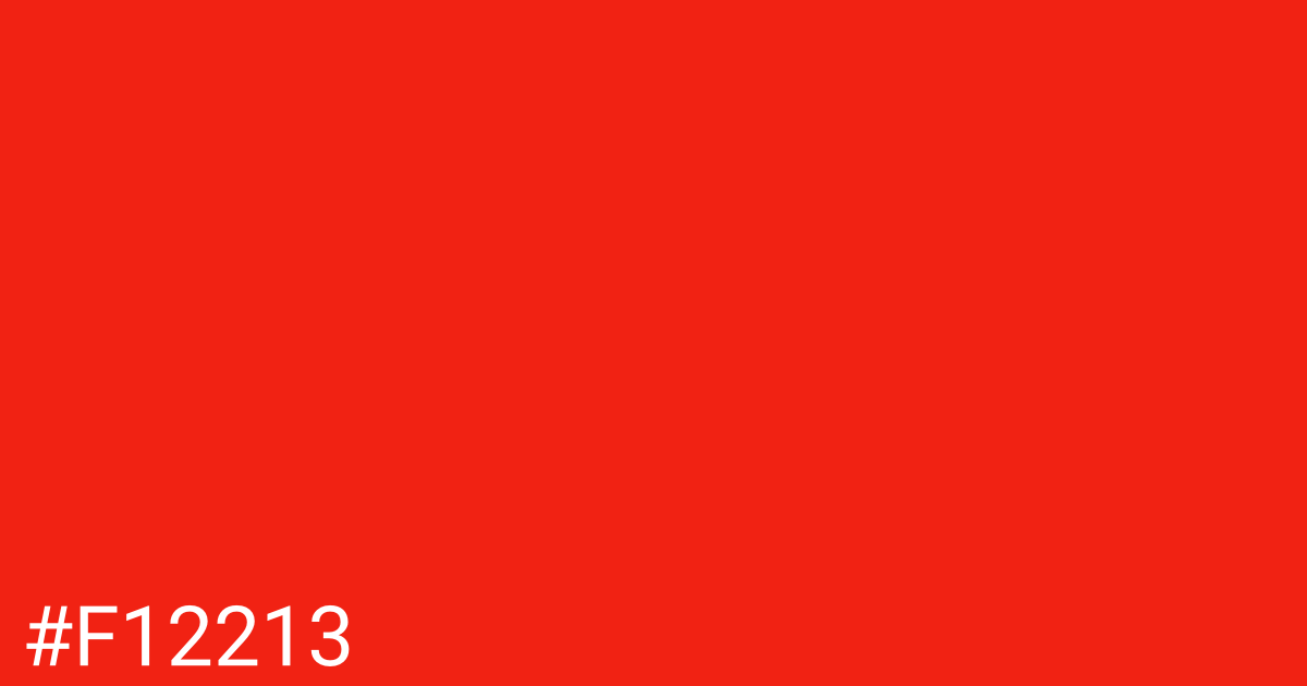 Hex color #f12213 graphic