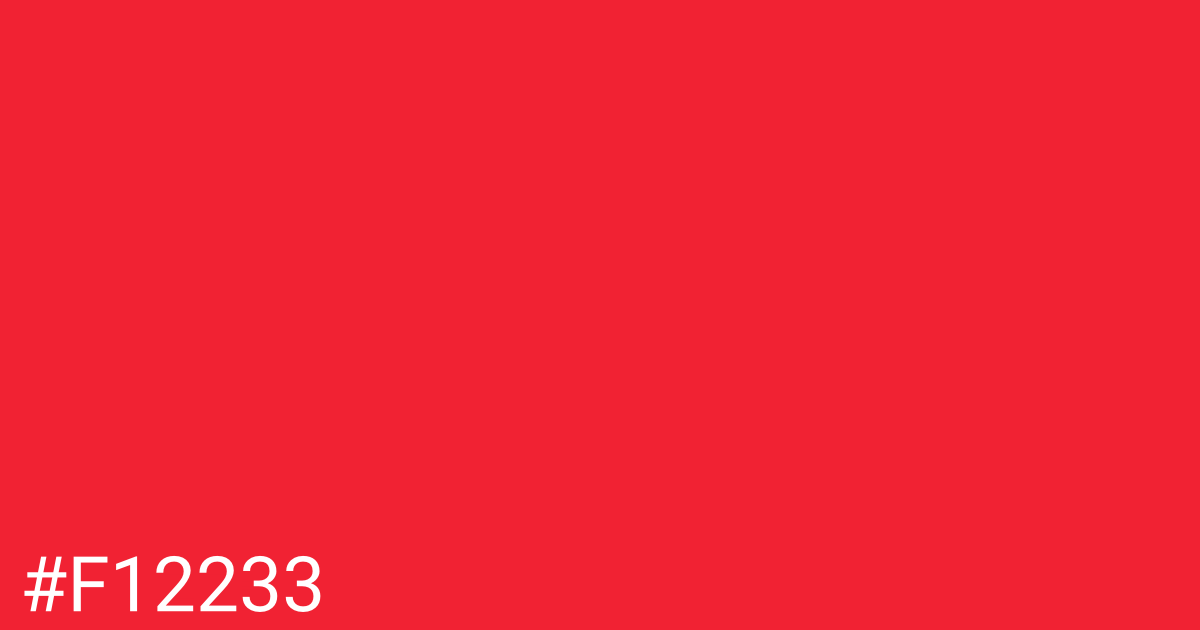 Hex color #f12233 graphic