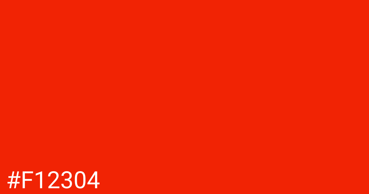 Hex color #f12304 graphic