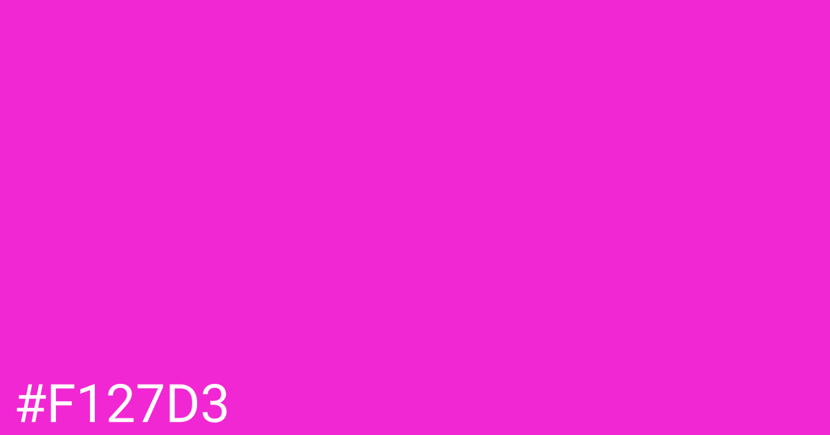 Hex color #f127d3 graphic