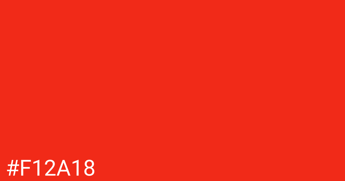 Hex color #f12a18 graphic