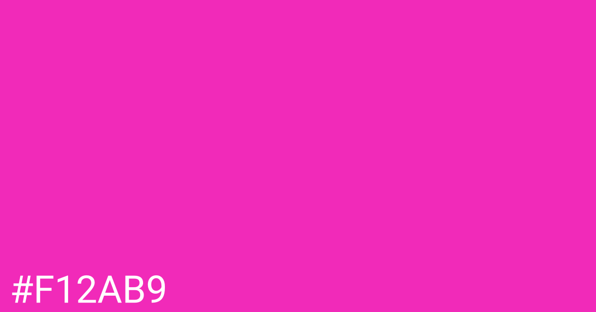 Hex color #f12ab9 graphic