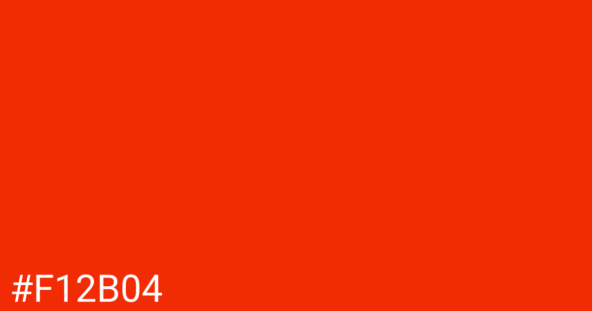 Hex color #f12b04 graphic