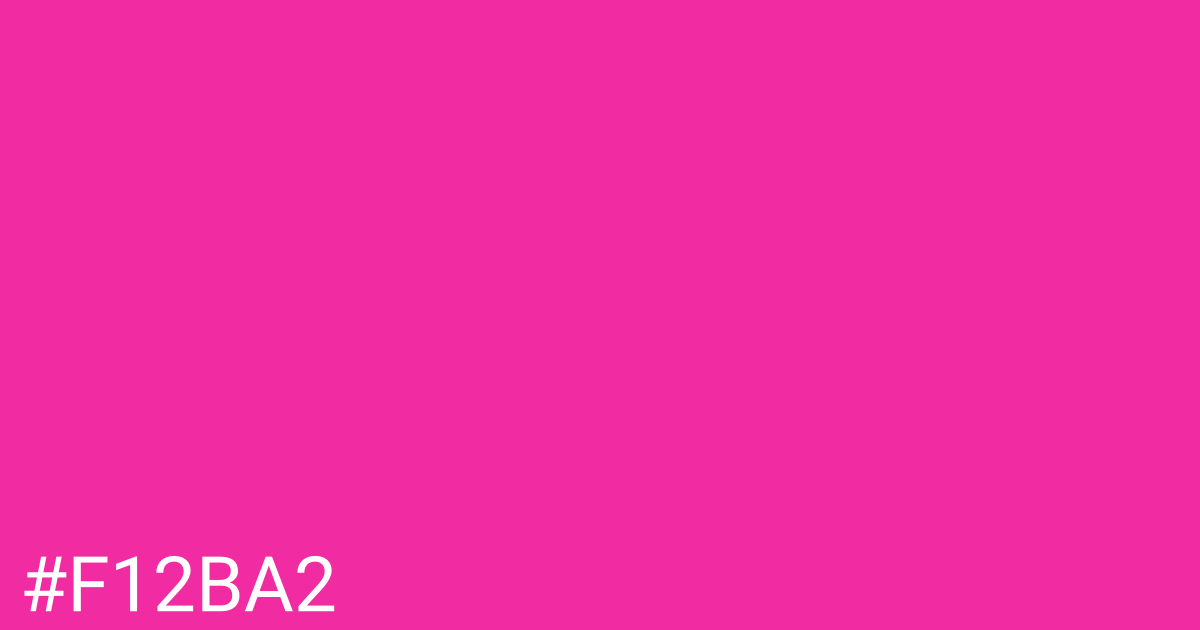 Hex color #f12ba2 graphic