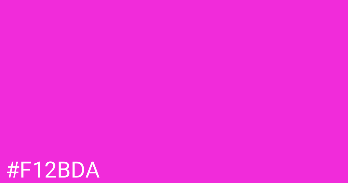Hex color #f12bda graphic