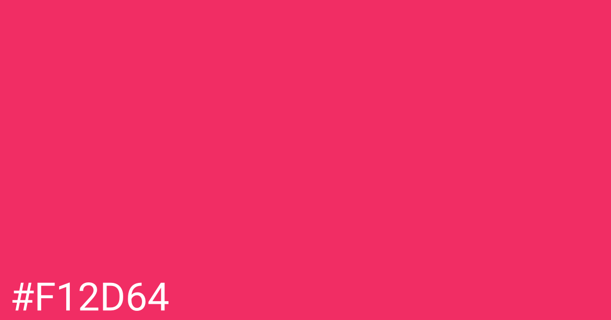 Hex color #f12d64 graphic