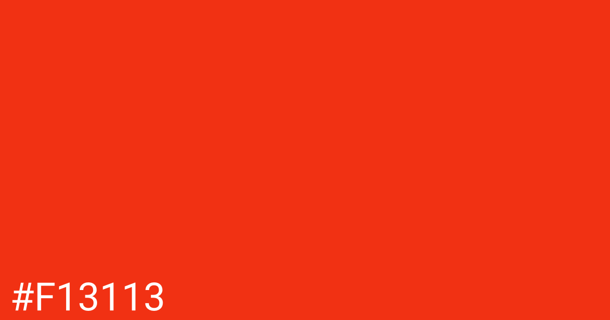 Hex color #f13113 graphic