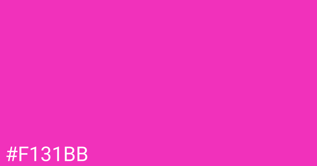 Hex color #f131bb graphic