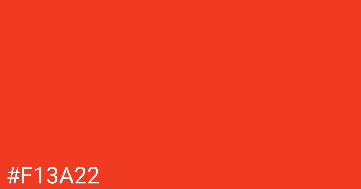 Hex color #f13a22 graphic