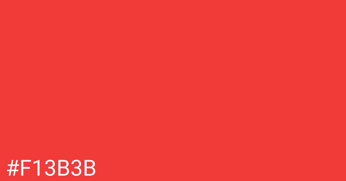 Hex color #f13b3b graphic