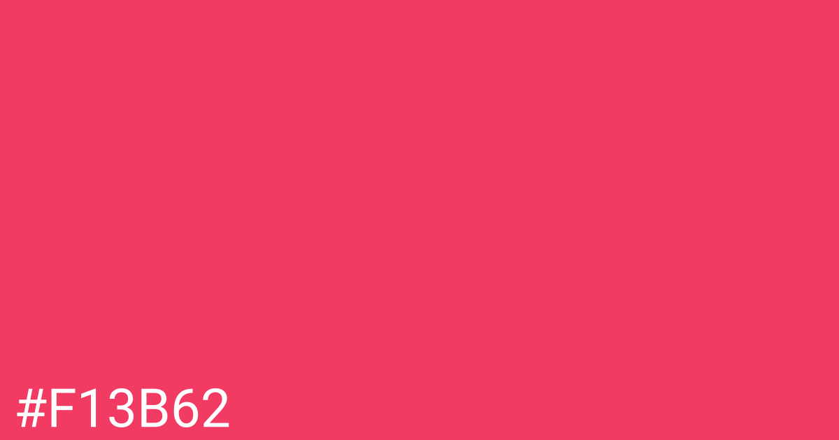 Hex color #f13b62 graphic