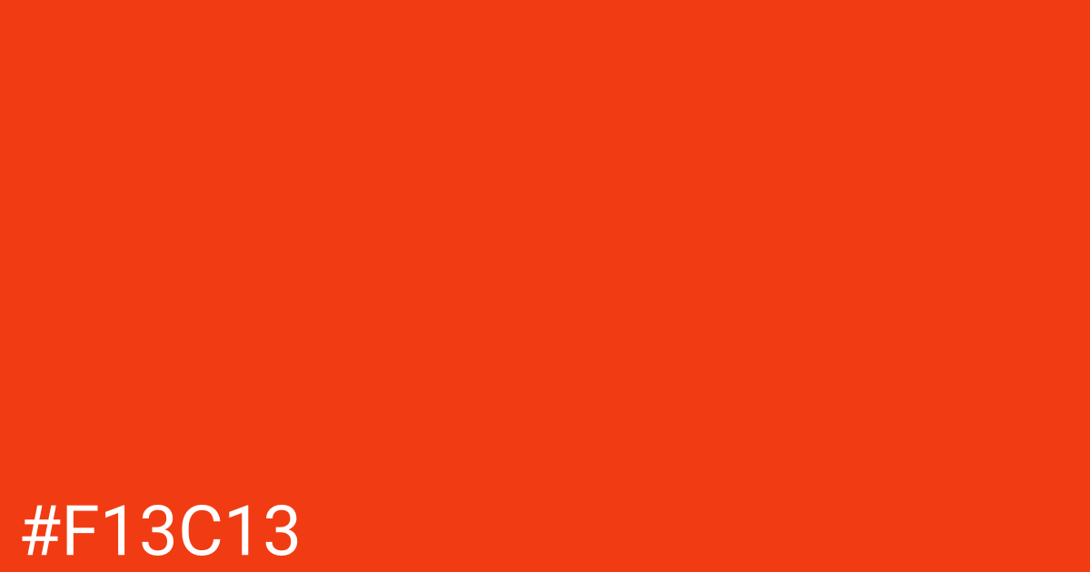 Hex color #f13c13 graphic