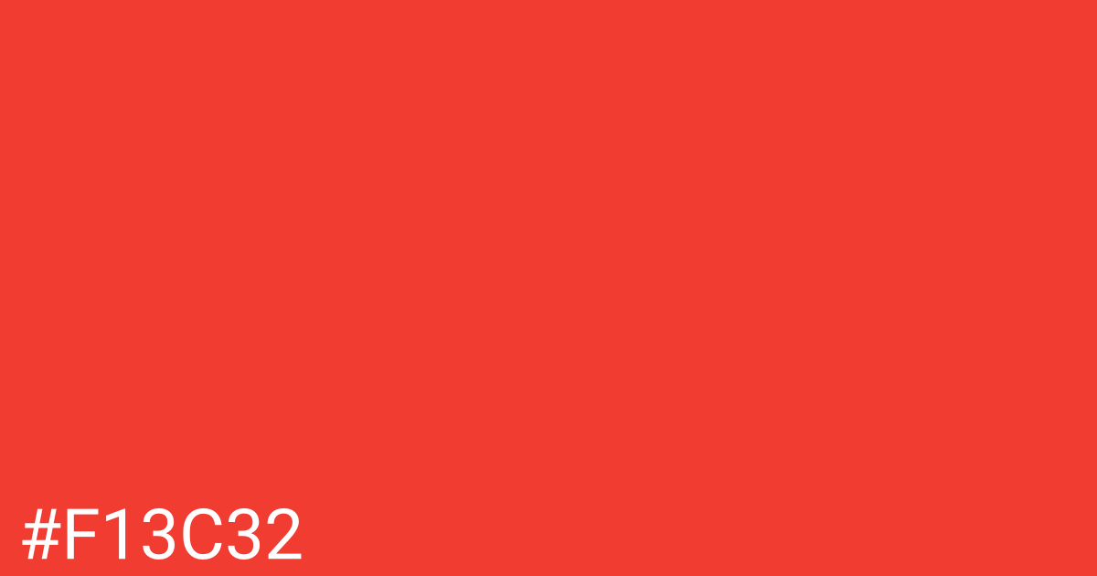 Hex color #f13c32 graphic