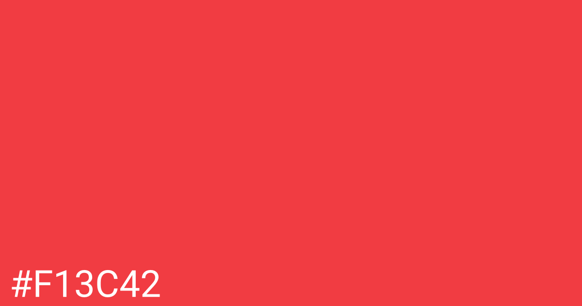 Hex color #f13c42 graphic